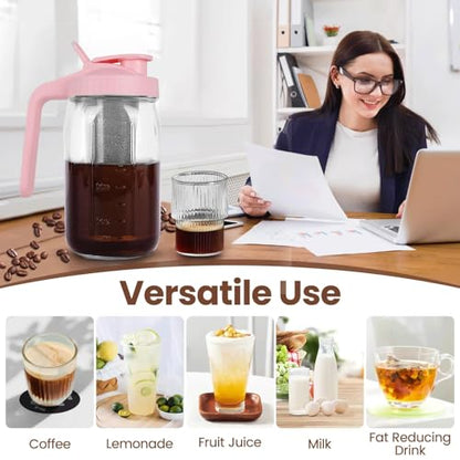Cold Brew Coffee Maker (Pink / 32 Ounces)
