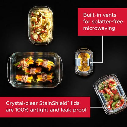 Brilliance Glass Food Storage Containers (8 cups (4-Piece))