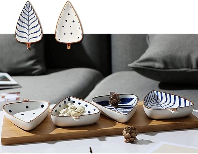 Appetizers Plates Ceramic Material Leaf Shape Design Snack Candy Saucers Bowls Sauce Dishes Kitchen Sushi Soy Sauce Dishes