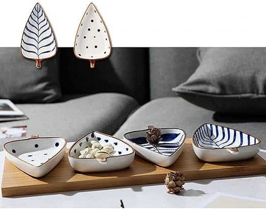 Appetizers Plates Ceramic Material Leaf Shape Design Snack Candy Saucers Bowls Sauce Dishes Kitchen Sushi Soy Sauce Dishes