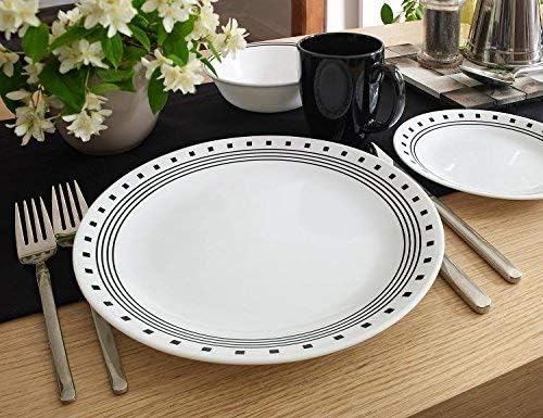 WORLD KITCHEN Corelle 16 Piece Livingware City Block Set, Black
