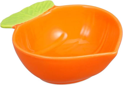 Ciieeo Carrot Shape Ceramic Sauce Dish for Sushi Dipping Small Appetizer Plate for Condiments and Kimchi Cute Porcelain Bowl for Home Dining and Parties
