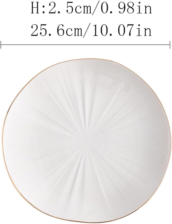SONGCHAO Party Supplies Creative Gradient Ceramic Plate Dinner Plate Household Dessert Plate Salad Plate Fruit Plate Simple Dinner Plate Party Plates (Color : B, Size : 002)
