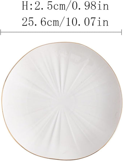 SONGCHAO Party Supplies Creative Gradient Ceramic Plate Dinner Plate Household Dessert Plate Salad Plate Fruit Plate Simple Dinner Plate Party Plates (Color : B, Size : 002)
