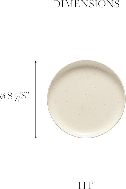 Casafina Ceramic Stoneware 18-Piece Place Setting Service for 6 with Pasta Bowls - Pacifica Collection, Marshmallow Pink | Microwave & Dishwasher Safe Dinnerware Set | Restaurant Quality Tableware