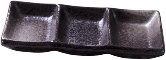 GLEAVI 2Pcs Ceramic Sauce Dishes Square Shape Snack Plate Design for Dips Appetizers and Desserts for Home Restaurant and Catering Use