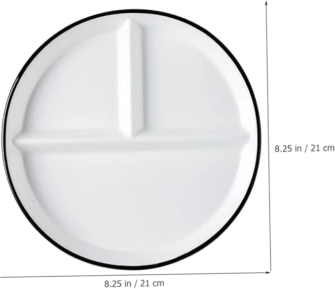 Ceramic Divided Plate for Food Serving Tray Smooth Surface for Appetizers Desserts and Healthy Meals for Family Gatherings and Parties