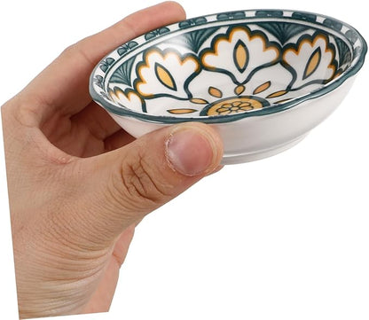 Mobestech 1pcs Ceramic Sauce Dish Set Elegant Porcelain Appetizer Plates for Sushi Dipping Condiment Serving and Flavor for Family Gatherings and Restaurants