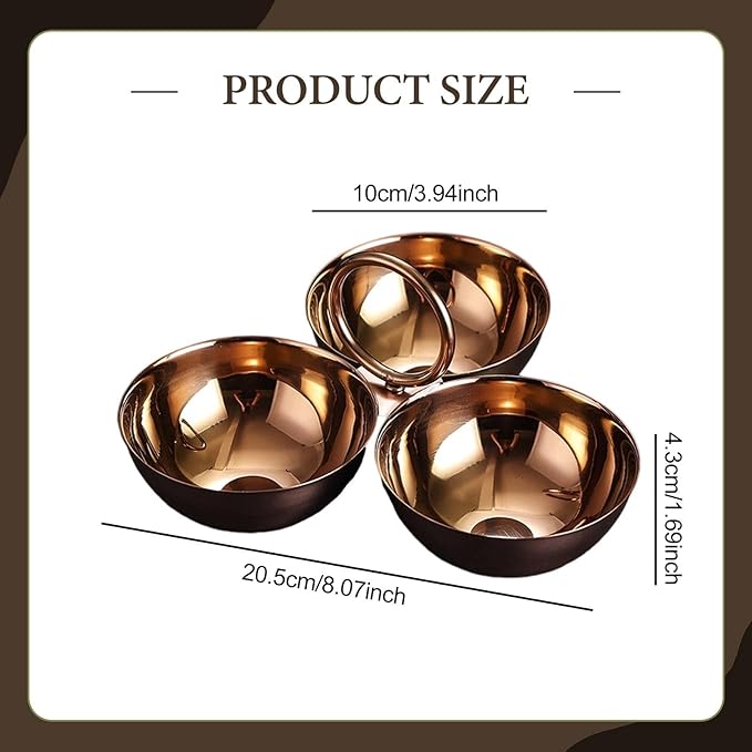 Versatile and Easy to Clean Stainless Steel Serving Trays for Appetizers and Fruit Plates for Parties, Rose Gold