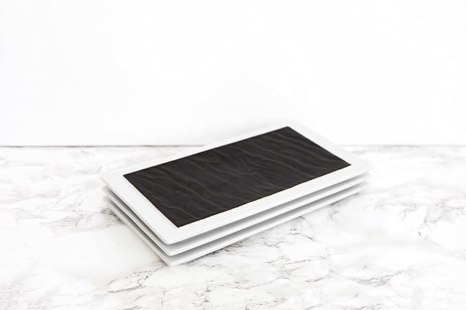 Kona Rectangular Appetizer Plate, 10 in, Lava Textured Reactive