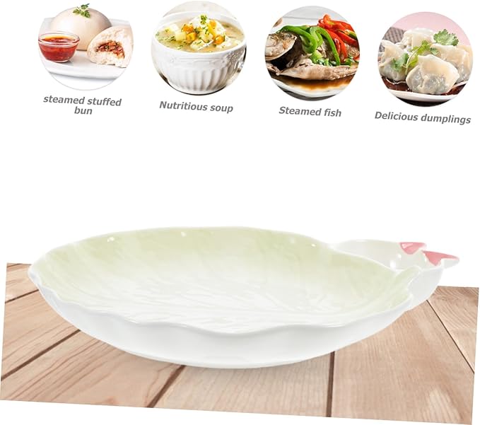 PRETYZOOM Cartoon Ceramic Serving Plate Adorable Rabbit Design for Appetizers Snacks and Desserts Versatile Kitchen Tray for Parties and Everyday Use Photo Prop and Easy