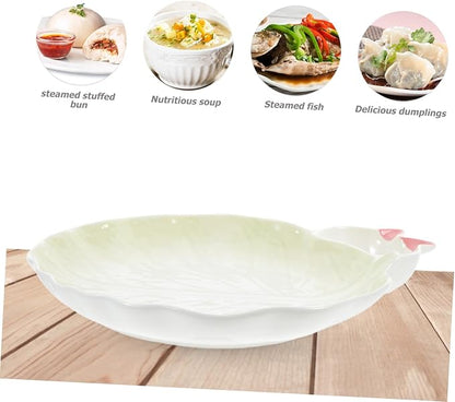 PRETYZOOM Cartoon Ceramic Serving Plate Adorable Rabbit Design for Appetizers Snacks and Desserts Versatile Kitchen Tray for Parties and Everyday Use Photo Prop and Easy