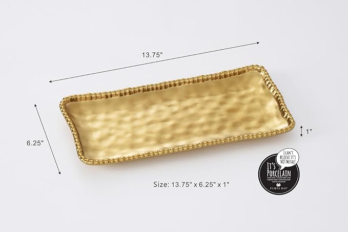 Pampa Bay Porcelain Medium Rectangular Tray