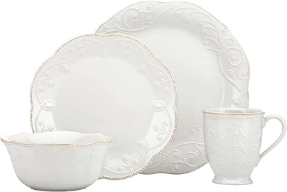 LENOX Off- White French Perle 4-Piece Place Setting & Vintage Jewel 5-Piece Place Setting