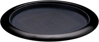 Service Ideas TR119RIBX Tray with Removable Insert, 9" Round, Stainless Steel, Black Onyx