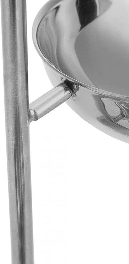 Stainless Steel Modern Round Multi-Tiered Serving Tray, 3 Tiers, Suitable for Dessert, Fruit, Snack, Appetizers, Dishwasher Safe, Silver