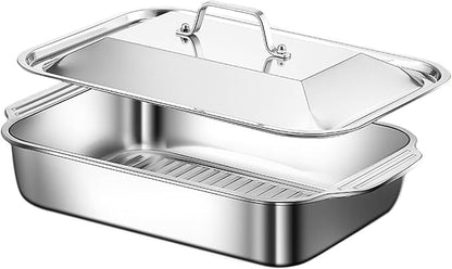Elegant Silver Square Serving Tray Practical Stainless Steel Food Platter Rusts Dishwasher Compatible