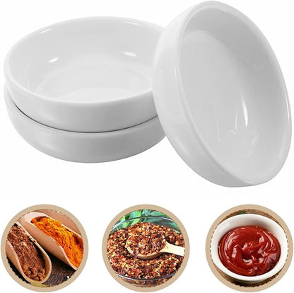 Zerodeko 6pcs Ceramic Snack Serving Dishes Small Condiment Plates for Dipping Sauce for Sushi Ice and Appetizers Easy to Clean and Store