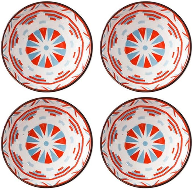 Dipping Sauce Dish Dipping Bowl Appetizer Plates 4-inch Ceramic Sauce Dish Set Olive Oil Dipping Bowl Set of 4, Serving Soy Sauce for Ketchup Vinegar Sushi Barbecue Sauce or Seasoning Bowl Dipping Sau
