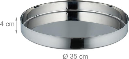 Relaxdays Silver Stainless Steel Serving Tray