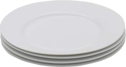 Everyday White Classic Rim Set of 4 Salad Plates, 8.25 inch
