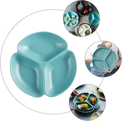 Gatuida Ceramic Fruit Divided Plate Irregular Design Appetizer Serving Platter Snack Storage Tray for Parties Stylish Food Presentation for Entertaining