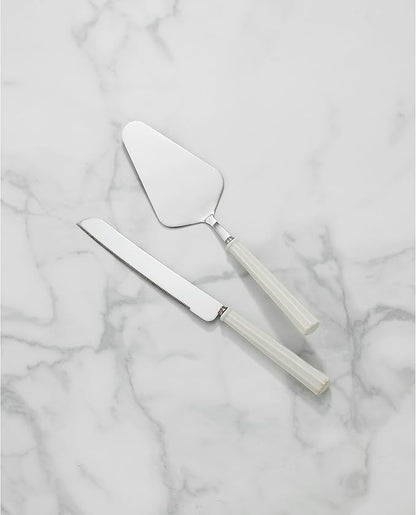 Lenox 895080 French Perle Scallop 2-Piece Dessert Set