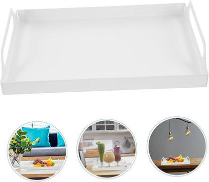 Zerodeko 1pc Serving Tray Rectangular Snack Plate for Fruits Desserts Breakfast for Home Restaurant Parties Easy to Clean