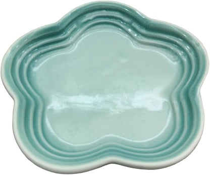 Small Ceramics Dish in Elegant Plums Blossoms Styles Multiple Color Appetizer Plates Perfect for Kitchen Dining Setting Flower Dish