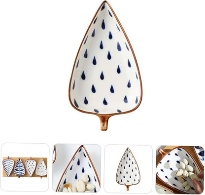 Creative Leaf Shaped Snack Dish Premium Food Serving Plate for Appetizers Sauces Desserts Easy to Clean Tableware for Home Restaurants