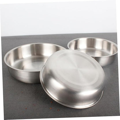 PRETYZOOM Stainless Steel Serving Tray Food Plate for Pasta Desserts Fruits Easy to Clean for Restaurants Buffets Parties
