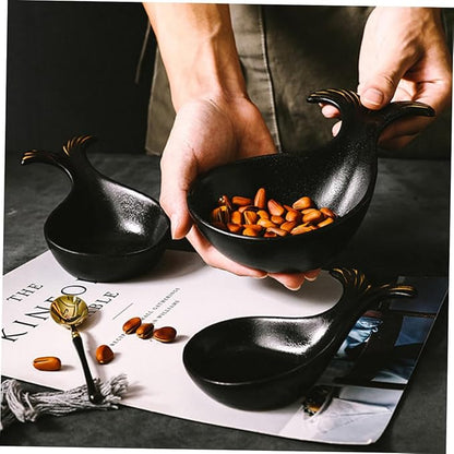 GLEAVI Fish Tail Seasoning Bowl Ceramic Sauce Plate Serving Dish Seasoning Bowl Appetizer Plate Versatile