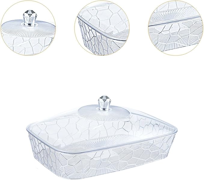 Serving Tray with Lid Fruit Tray Elegant Versatile Organizer Storage Container for New Year Wedding Birthday Celebrations, S