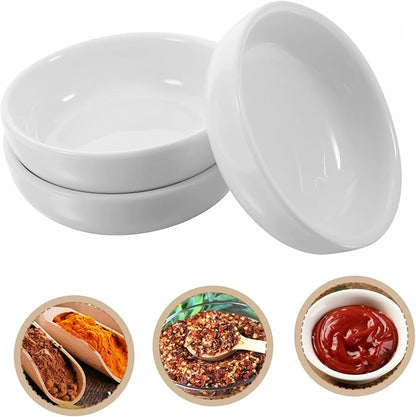 VOSAREA 6pcs Ceramic Appetizer Dishes Multi-purpose Sauce Seasoning Plates for Dipping Elegant Design for Parties Small Plates for Condiments and Snacks