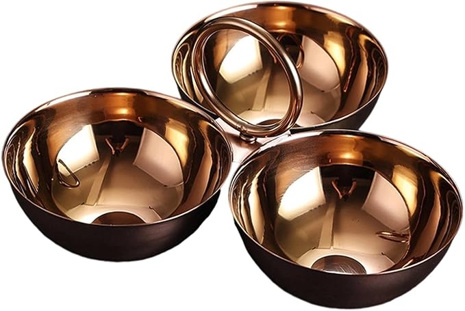 Versatile and Easy to Clean Stainless Steel Serving Trays for Appetizers and Fruit Plates for Parties, Rose Gold