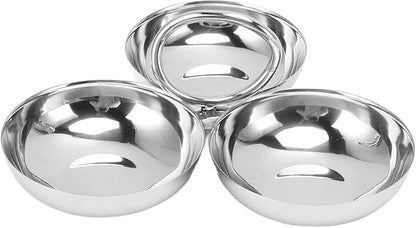 304 Stainless Steel Serving Plate, 3 IN 1 Fruit Bowl Snack Plate, Reusable Dessert Plates, Fruit Plate for Fridge, Simple Snack Tray, Portable Serving Tray for Home Kitchen Party(Mg/dL)