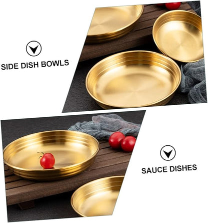 Korean Kimchi Dish Flat Seasoning Bowl Ceramic Food Sauce Plate for Appetizers Suitable for Home Restaurant Use