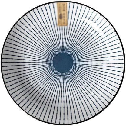 SONGCHAO Party Supplies Chinese Ceramic Plate 4pcs Household Dish Plate Creative Underglaze Color Dish Plate Dinner Plate Combination Set Party Plates (Color : 8inch)