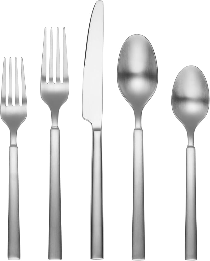 Cambridge 347545BR Gailann Satin 45-Piece Flatware Set With Caddy