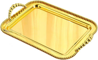 Designer Serving Tray, Vanity Accessories, Teacup Stand, Gold
