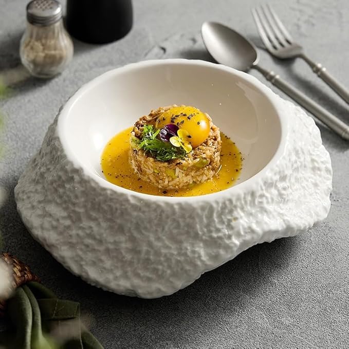 Appetizer Plates Ceramic Salad Plate Soup Plate Bowl Plate Hotel Restaurant Dish Tableware Cheap Plates(Small)