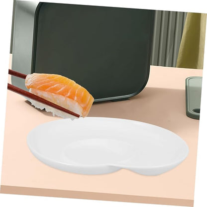 Divided Plate for Dinner Ceramic Plate Portion Control Appetizer Serving Tray Creative Dessert Tray