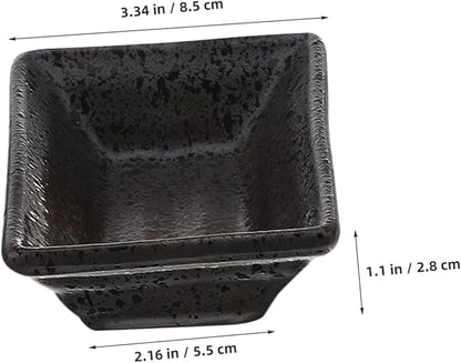 3 Pcs Japanese Style Ceramic Seasoning Dish Set Multifunctional Appetizer Plates for Dipping Sauces for Sushi Ketchup BBQ