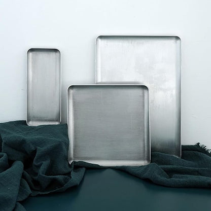 Zerodeko 1Pc Retro Elegant Silver Food Storage Plate Decorative Snack Tray for Home for Pastries Desserts Stylish Serving Dish for Events Design Craftsmanship