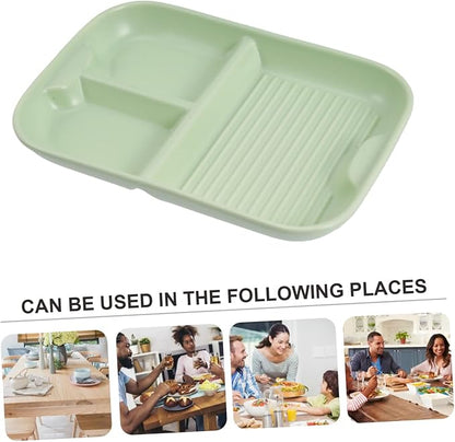 Divided Ceramic Dinner Plate Elegant Compartment Design for Food Storage for Family Gatherings and Parties Heat Resistant Tableware for School Lunch Trays