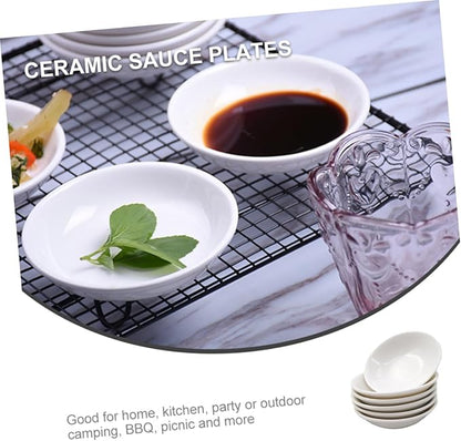 IMIKEYA 6pcs Plates Ceramic Sauce Dishes Condiment Serving Dish Sauce Storage Container for Home Restaurant Decor