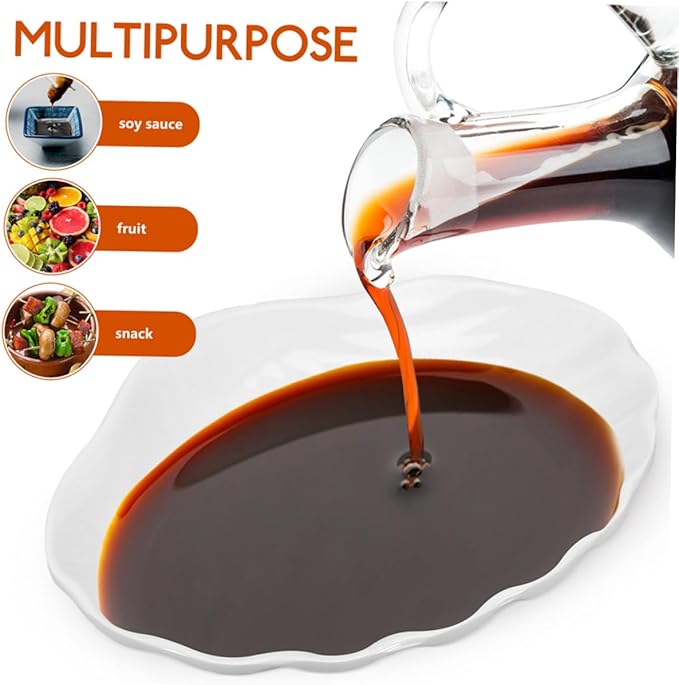 2Pcs Imitation Ceramic Appetizer Plates Versatile Food Serving Dish for Snacks Fruits Sauces for Indoor Outdoor Gatherings Stylish Kitchen Accessory Bone