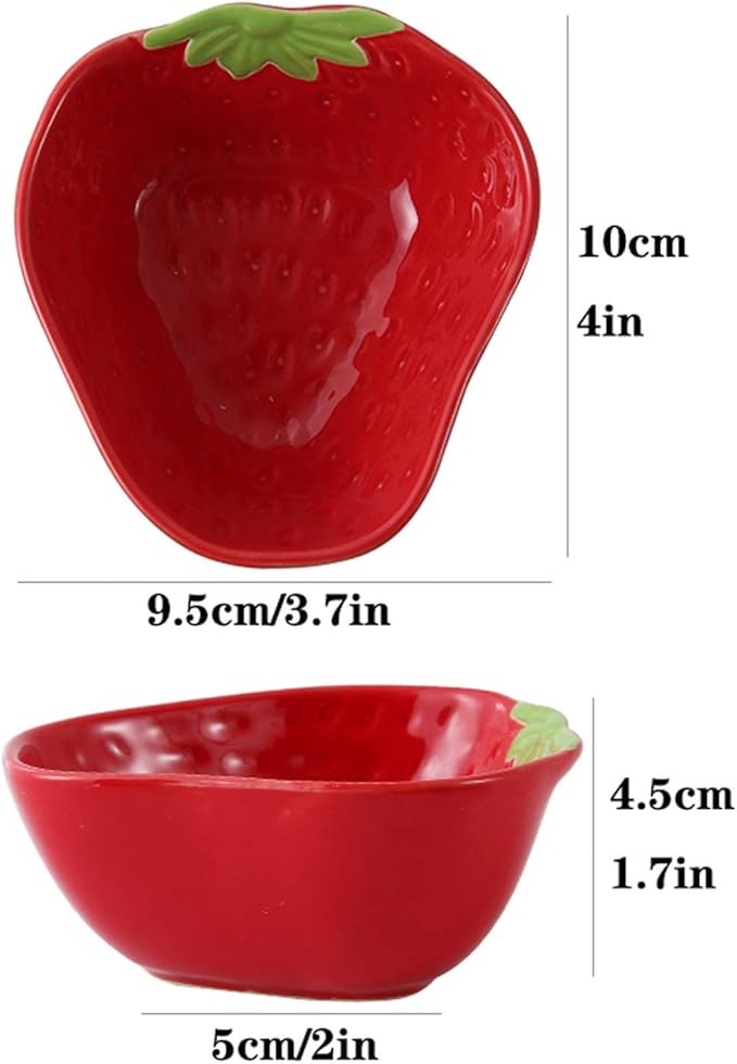 HEXEH Salad Plate Exquisite Fruit Shape Snack Dish Ceramic Soy Sauce Dipping Bowls Side Dishes for Snack Sushi Fruit Appetizer Dessert 2pcs Plastic Plate (Color : A)