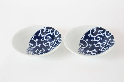 Mino ware Japanese Ceramics Pair Round Plate Japanese Cat (set of two) made in Japan GBS222 (Medium Deep, Furoshiki)