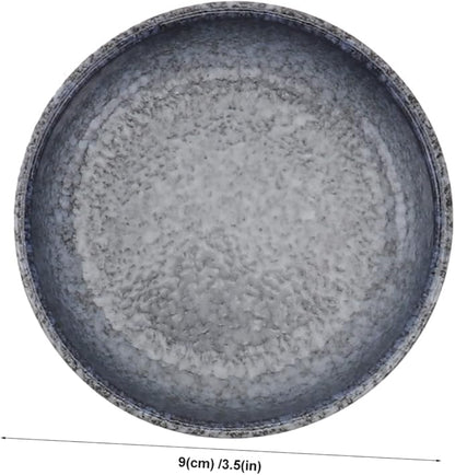VOSAREA 4pcs Japanese Style Seasoning Plate Lids Ceramic Dishes for Sauce Condiments and Appetizers